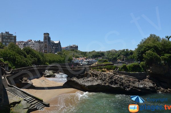 Harbor beach with bridge - Biarritz