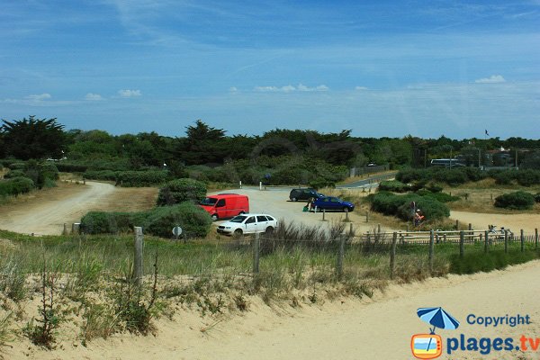 Parking of Pége beach - France