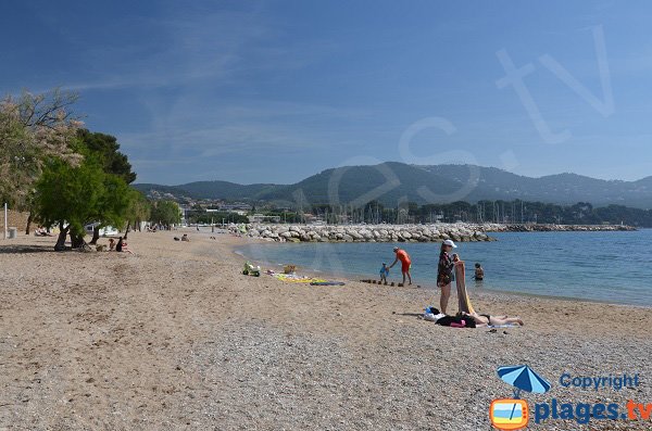 Main beach of Carqueiranne near the port of Salettes