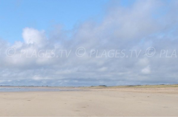 Grande plage de sable à St Pierre de Quiberon