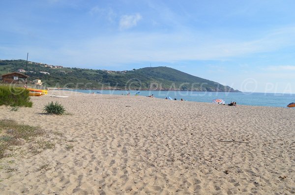 Beach in the gulf of Pero in Corsica