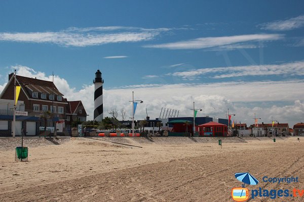 Seaside front of Petit Fort Philippe in France