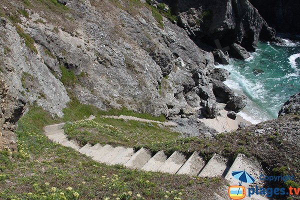 Access to Petit Donant beach in Belle Ile