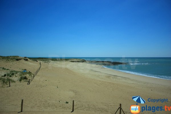 Photo de la plage naturiste de Brétignolles sur Mer