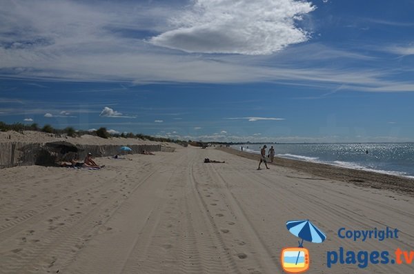 Photo de la plage entre Carnon et La Grande Motte