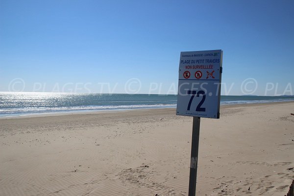 Plage du Petit Travers au niveau 72 à Carnon