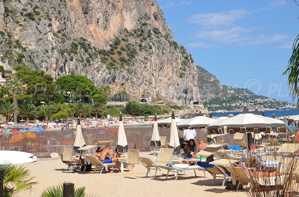 Private beach in Beaulieu sur Mer in France