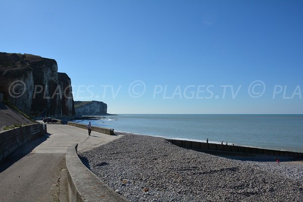 Plage des Petites Dalles en direction de St Pierre en Port