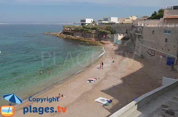 Anse des Phocéens vue depuis l'avenue des Baigneurs