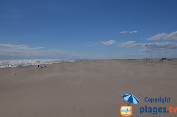Photo de la plage de Piémanson en direction de Beauduc