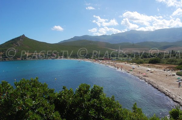 Extrémité de la plage de Pietracorbara