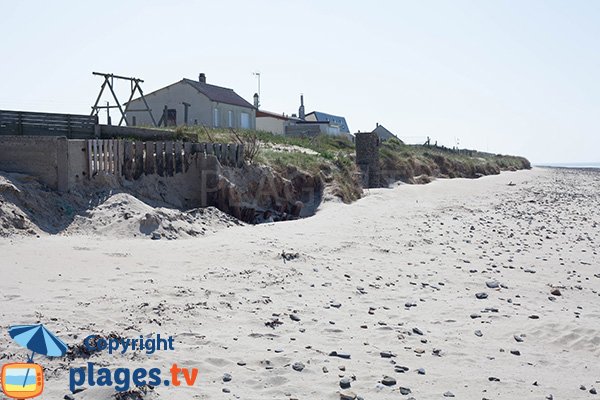 Maisons sur la plage de Bretteville sur Ay