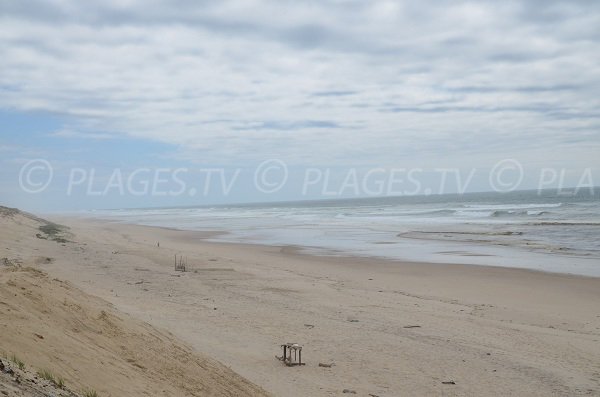 Plage de Naujac sur Mer en direction d'Hourtin