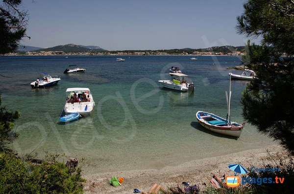 Embiez beach and view on Brusc - La Pinède