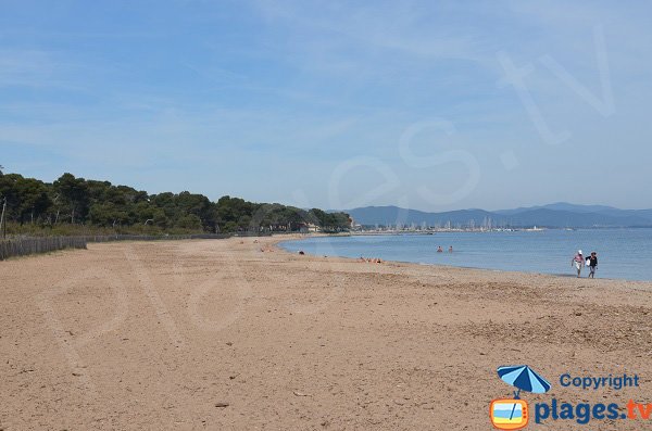 Large wild beach in Hyères