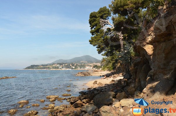 Baie des Salettes à proximité de la plage des Pins Penchés