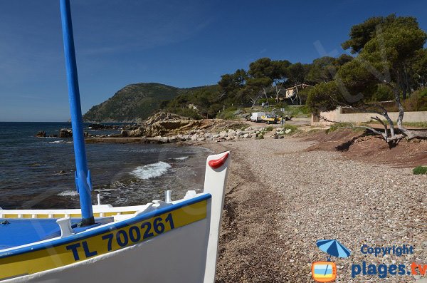 Pins beach in La Seyne sur Mer in France