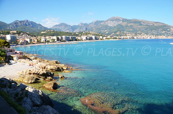 Photo of Roquebrune Cap Martin with the Pirates beach