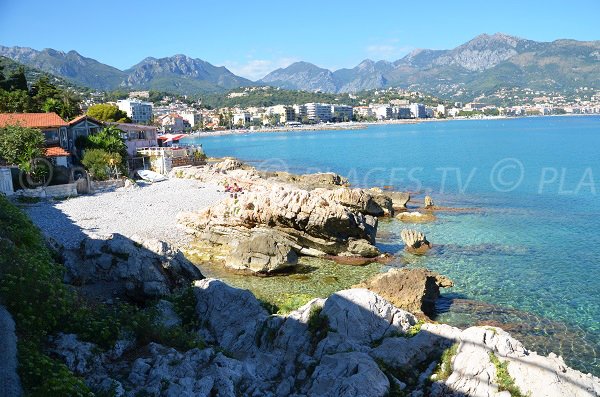 Pirates beach in Roquebrune Cap Martin in France