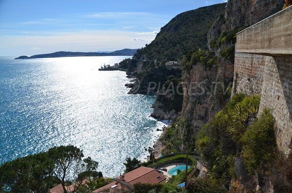 Pissarelles spiaggia vista dalla zona di accesso