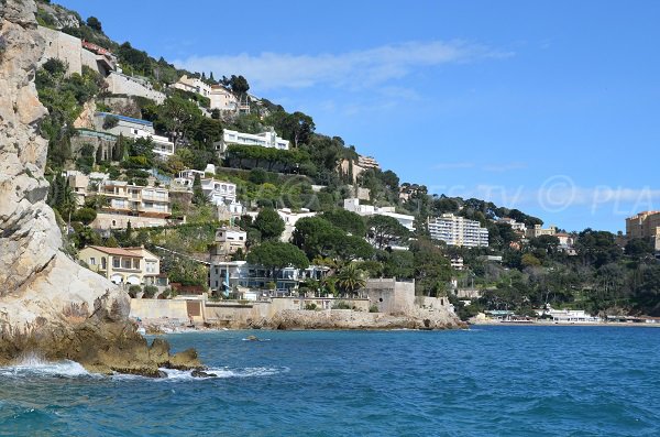 Vue des plages de Pissarelles et de Mala du Cap d'Ail