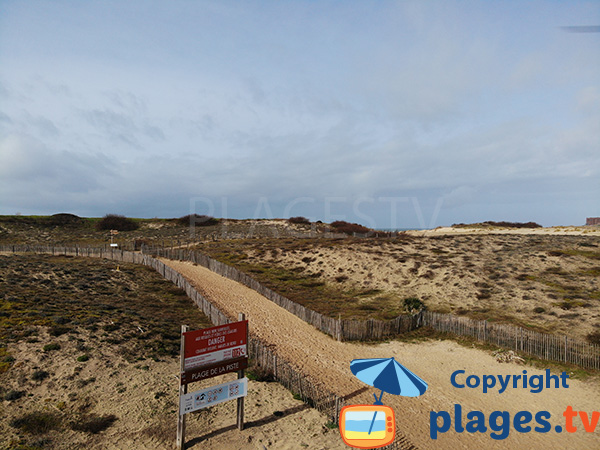 Accès à la plage de la Piste - Capbreton