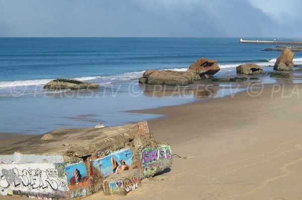 Piste beach in Capbreton - France