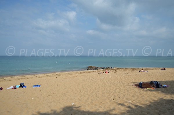 Supervised beach in La Brée les Bains in France