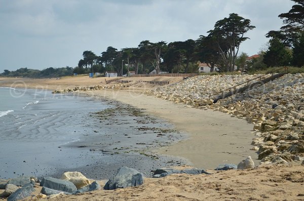 Vue globale de la plage de Brée les Bains