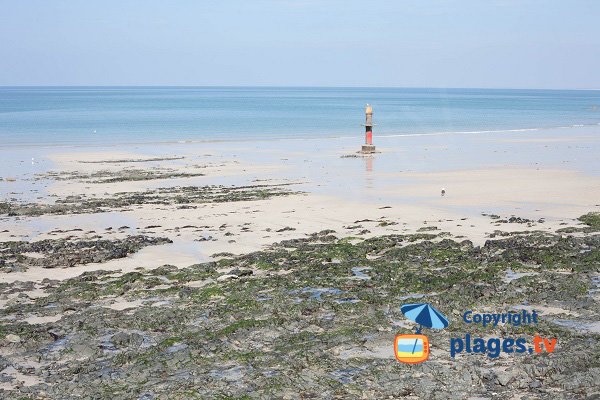 Plage de Granville à marée basse