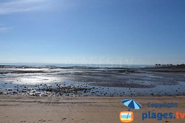 Plage de la Platère à marée basse - Angoulins