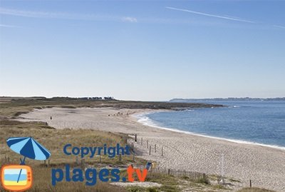 Grande beach in Ploemeur in Brittany