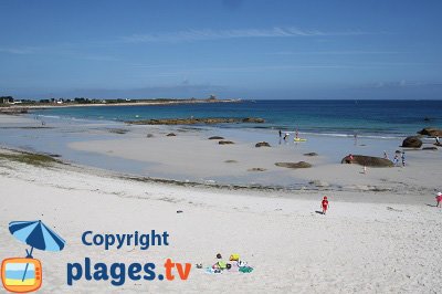 Plage de Plouguerneau en Bretagne