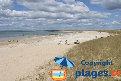 Plouhinec beach in south of Brittany - France