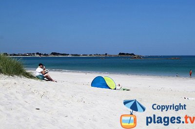 Plage à Plounévez Lochrist en Bretagne - Finistère Nord