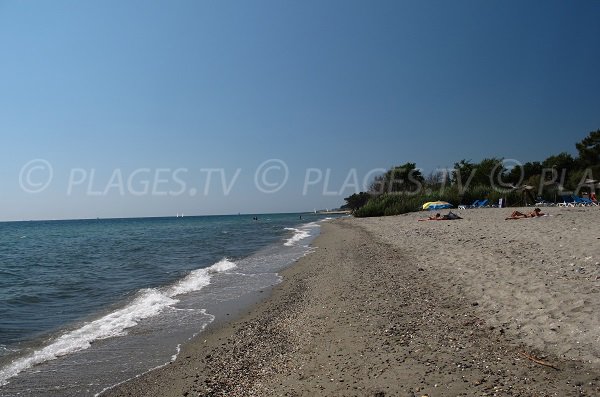 Poggiole beach in Moriani-Plage in Corsica