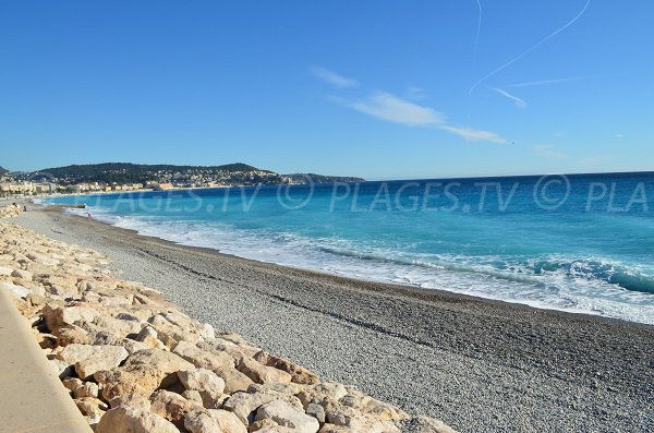 Foto spiaggia Poincaré in inverno a Nizza