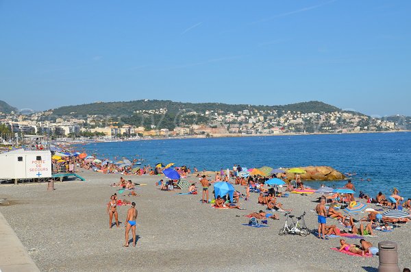 Strand Poincaré im Sommer - überwachte Zone