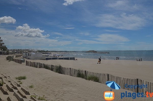 Plage privée dans le centre de la Grande Motte