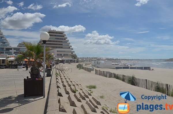 Vent sur les plages de La Grande Motte