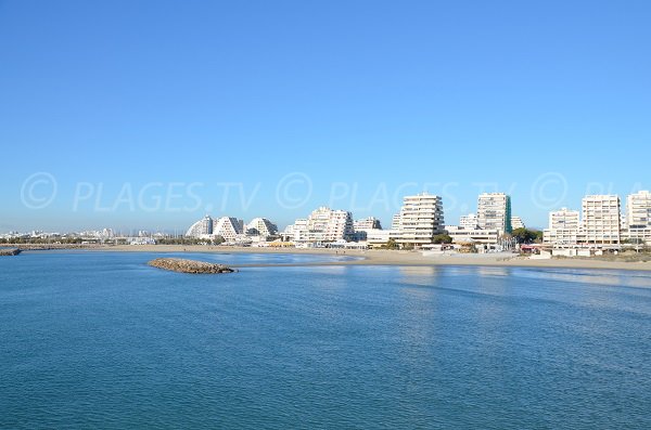 Photo of the Point Zéro beach in La Grande Motte in France