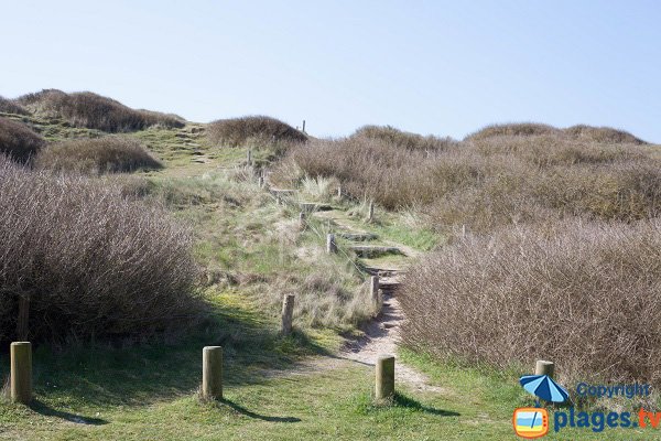 Access to the nudist beach in St Germain sur Ay