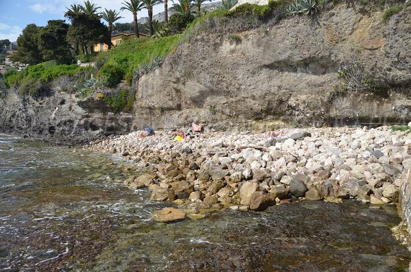 Plage sur la pointe des Douaniers au Cap d'Ail