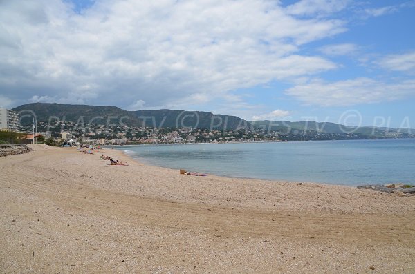 Beach of Bormes les Mimosas near to Lavandou