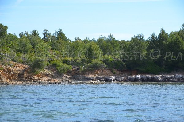 Petite crique sur la pointe du Pellegrin à Bormes les Mimosas