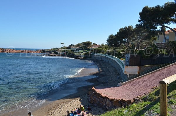 Pointes Longues beach in Agay in France