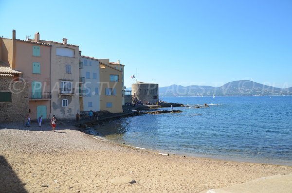 Beach in the center of Saint Tropez