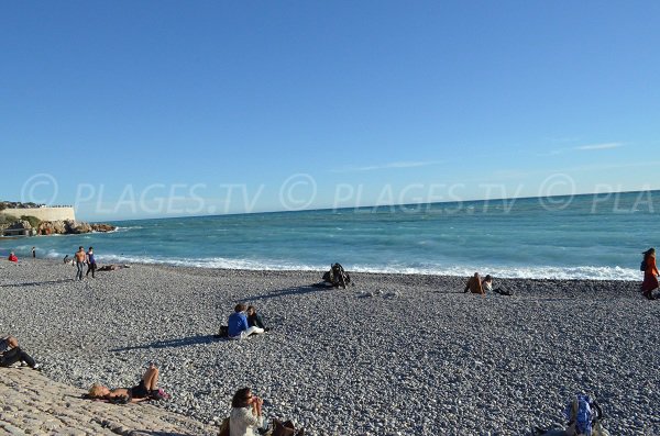 Kieselstrand am Strand Les Ponchettes