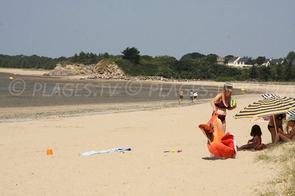 Plage d'Assérac en été