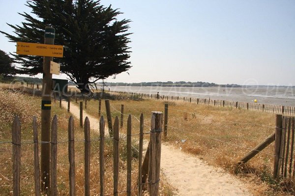 Sentier du littoral de la plage de Pont Mahé à Assérac